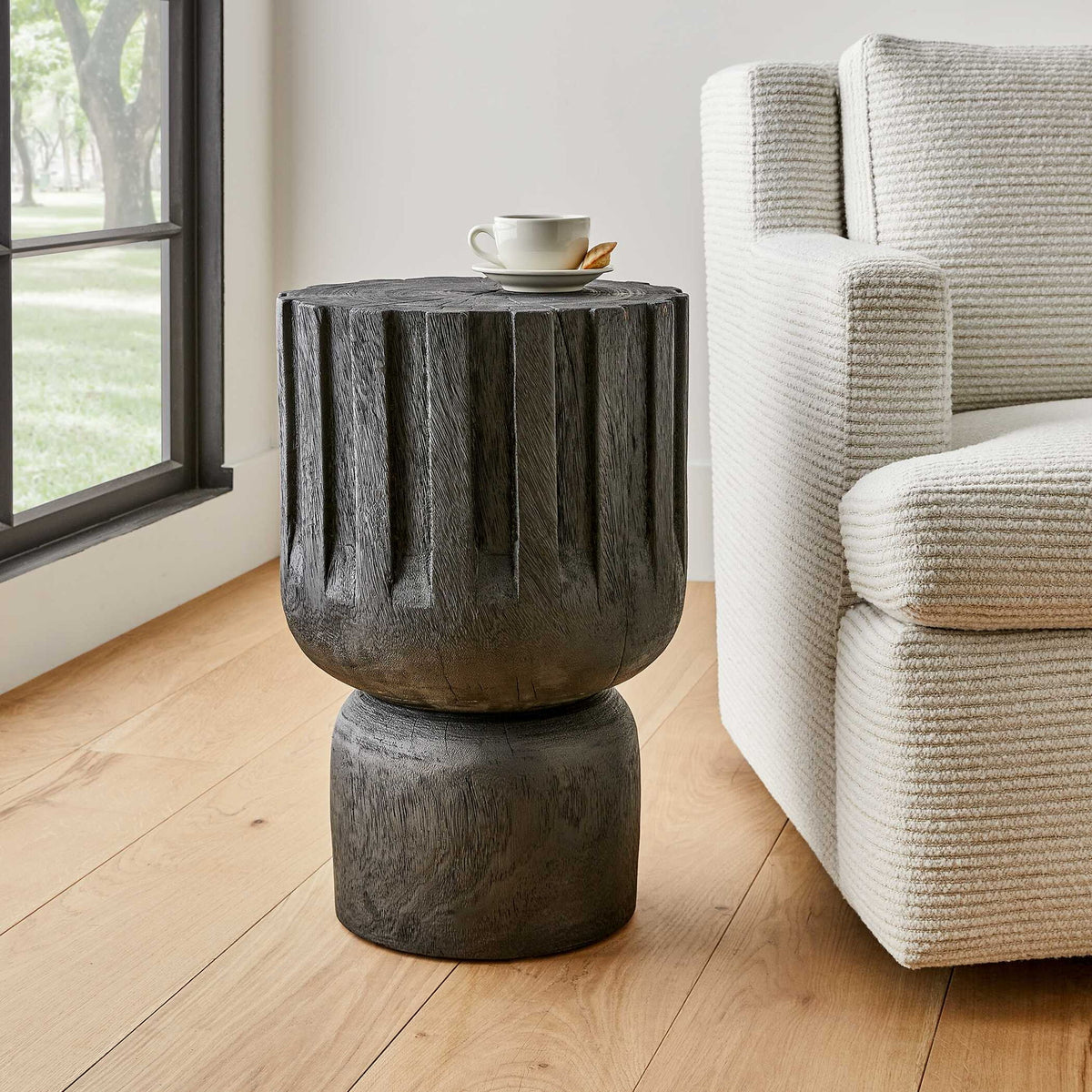 Goblet - Tall Accent Table - Black