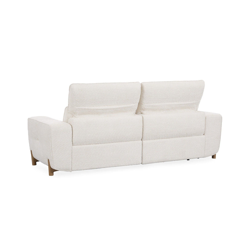 Darrow - Upholstered Power Recliner Sofa - Ivory - R&R Furniture Gallery (Fountain Valley, CA)