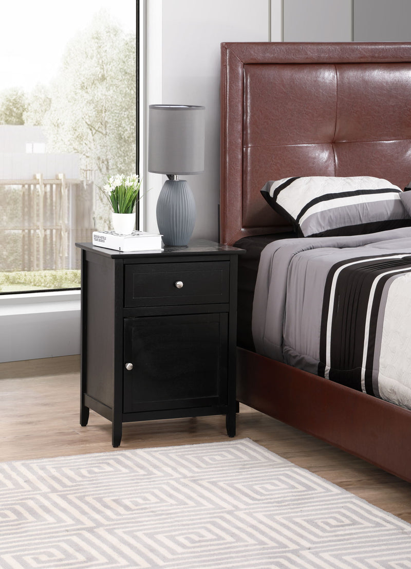1 Drawer / 1 Door Nightstand - R&R Furniture Gallery (Fountain Valley, CA)