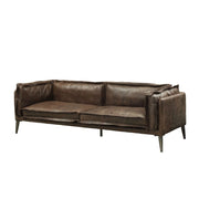 Porchester - Sofa - Distress Chocolate Top Grain Leather - R&R Furniture Gallery (Fountain Valley, CA)
