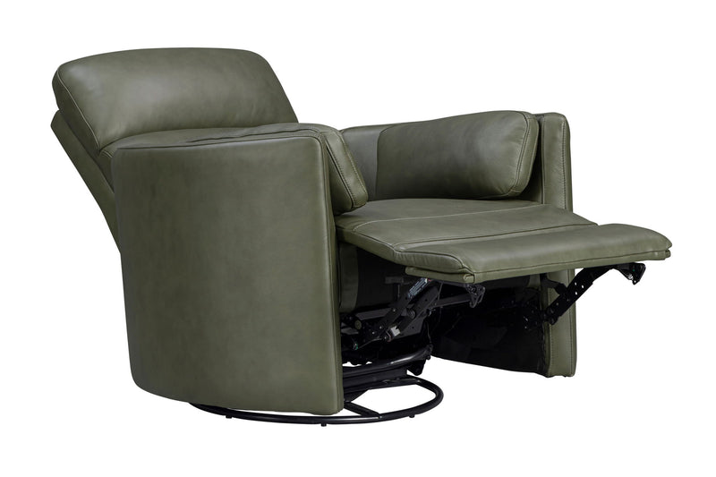 Parker Living Radius Power Swivel Glider Recliner chair set with plush upholstery and modern design, shown in a living room setting.