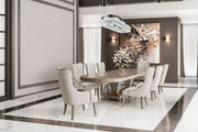 St. Charles - Double Pedestal Dining Table - Dove Gray - R&R Furniture Gallery (Fountain Valley, CA)