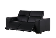 1208 - Leather Reclining Set (Sofa, Loveseat & Chair With 5 Power Recliners) - R&R Furniture Gallery (Fountain Valley, CA)