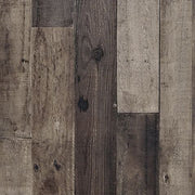 Rustic Benchcraft Derekson Multi Gray bedroom mirror with pine grain finish, wall mount or dresser-attach style.
