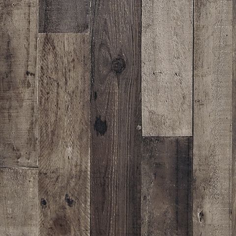 Rustic Benchcraft Derekson Multi Gray bedroom mirror with pine grain finish, wall mount or dresser-attach style.