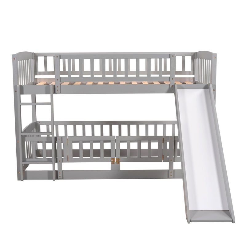 Low Bunk Bed With Slide, Fence And Ladder - R&R Furniture Gallery (Fountain Valley, CA)