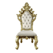 Desiderius - Side Chair (Set of 2) - Antique Gold & Hand-Painted Brown - R&R Furniture Gallery (Fountain Valley, CA)