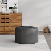 Contemporary Ottoman With Tonal Piping And Button Tuft Design - R&R Furniture Gallery (Fountain Valley, CA)