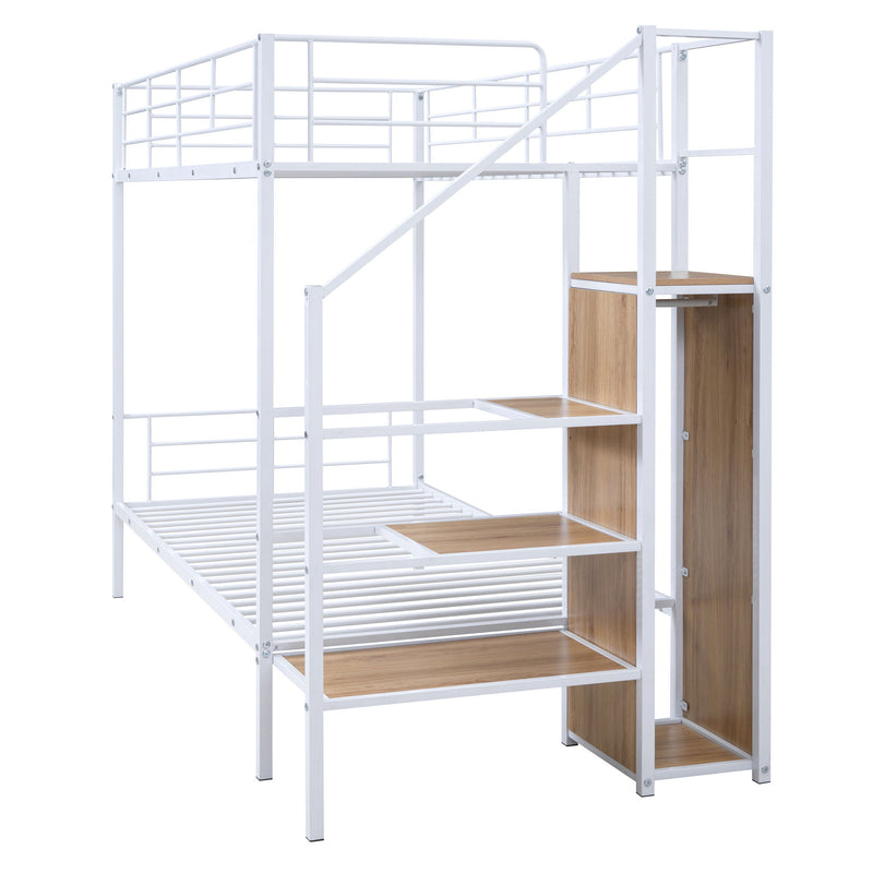 Bunk Bed With Lateral Storage Ladder And Wardrobe - R&R Furniture Gallery (Fountain Valley, CA)