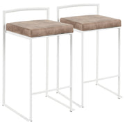Lumi Source Fuji simple elegance contemporary stackable counter stool set with sleek design and modern finish.