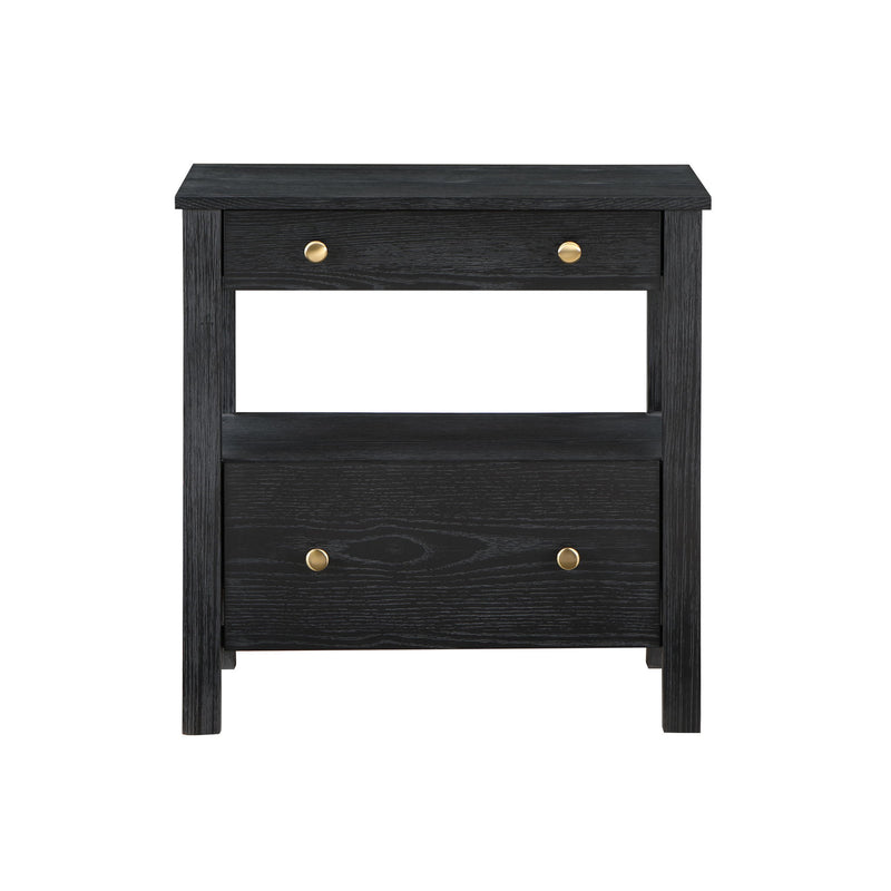 Danielle - 2 Drawer Nightstand - Black - R&R Furniture Gallery (Fountain Valley, CA)
