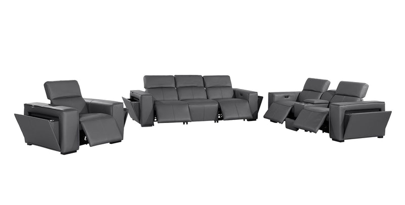1224 - 7-Piece Modular Power Reclining Sofa, Loveseat & Chair Set In With 5 Power Recliners & Power Headrests