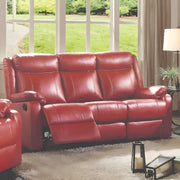 Contemporary three-seater reclining sofa by Glory Furniture with plush fabric and modern design, shown in a stylish living room setting.