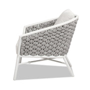 Rowan - Rope Barrel Back Patio Accent Arm Chair (Set of 2) - Optic White - R&R Furniture Gallery (Fountain Valley, CA)