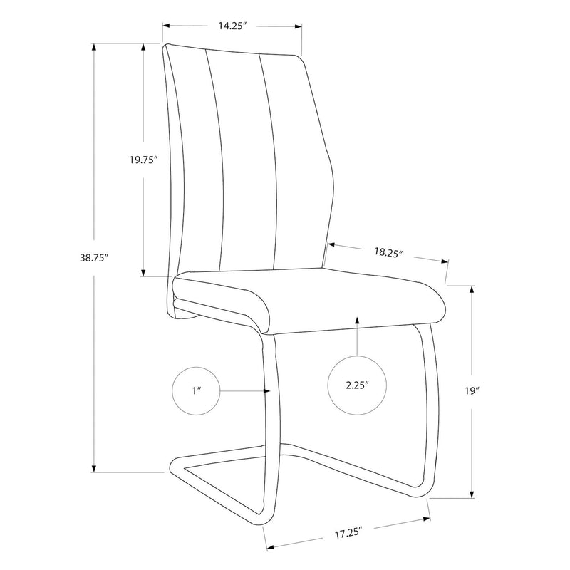 Dining Chair, Side, Upholstered For Dining Room, Contemporary & Modern (Set of 2) - R&R Furniture Gallery (Fountain Valley, CA)
