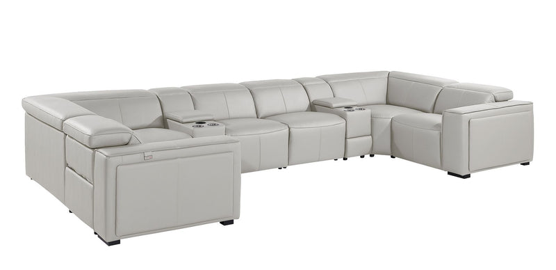 1224 - 8-Piece U-Shaped Sectional Sofa In With 4 Power Recliners & Power Headrest