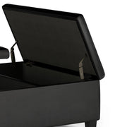 Ellis - Coffee Table Storage Ottoman Contemporary Design - R&R Furniture Gallery (Fountain Valley, CA)