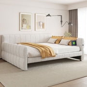 Dreamland upholstered storage platform bed with USB charging ports, featuring a plush headboard and modern design.