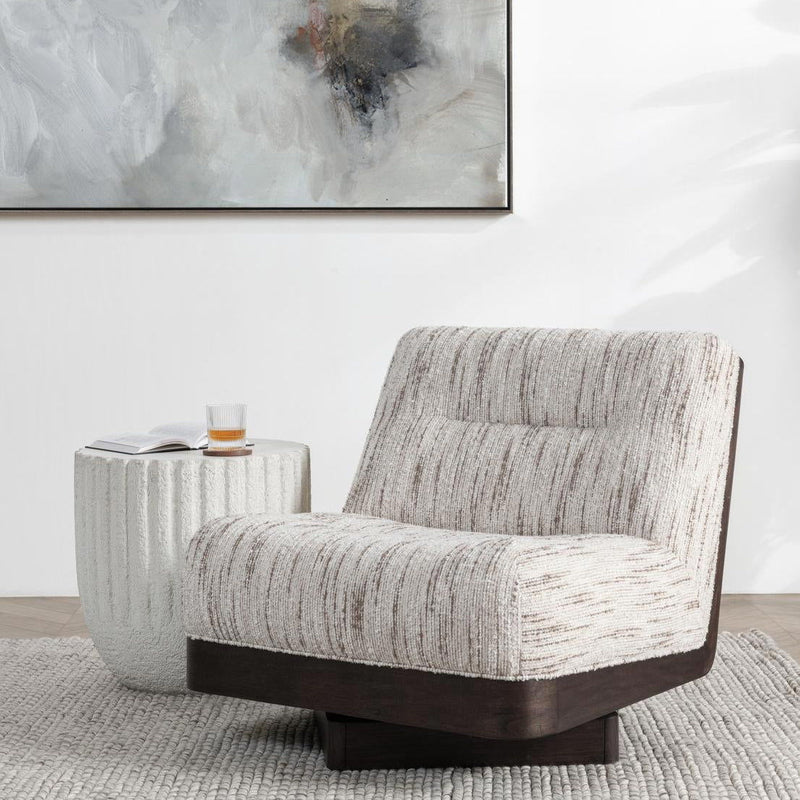 Crandall - Swivel Accent Chair - Cocoa Cream - R&R Furniture Gallery (Fountain Valley, CA)