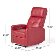 Contemporary Recliner Chair With Push Back Function - R&R Furniture Gallery (Fountain Valley, CA)