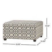 Richmond - Storage Ottoman With Unique Pattern And Ample Storage - Gray - R&R Furniture Gallery (Fountain Valley, CA)