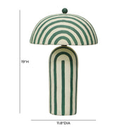 Maiori - Striped Papier Mache Table Lamp - R&R Furniture Gallery (Fountain Valley, CA)