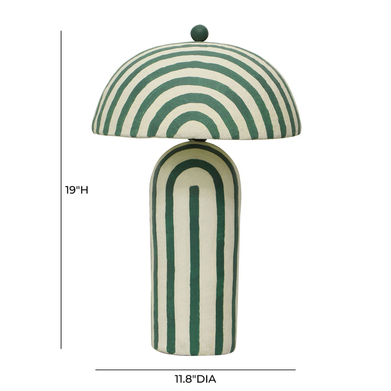 Maiori - Striped Papier Mache Table Lamp - R&R Furniture Gallery (Fountain Valley, CA)