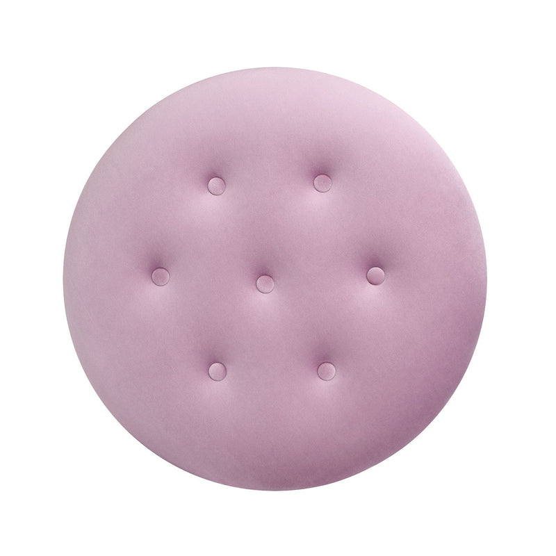 Yolanda - Round Upholstered Accent Ottoman - R&R Furniture Gallery (Fountain Valley, CA)