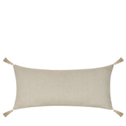 Ivory and natural farm-themed accent pillow by Classic Home, featuring rustic, textured fabric for farmhouse decor.