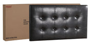 Upholstered Caldwell bed by Glory Furniture featuring a padded headboard and elegant fabric upholstery in a modern bedroom setting.