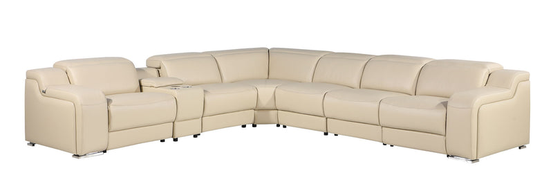 1116 - Power Reclining Italian Leather Sectional - R&R Furniture Gallery (Fountain Valley, CA)