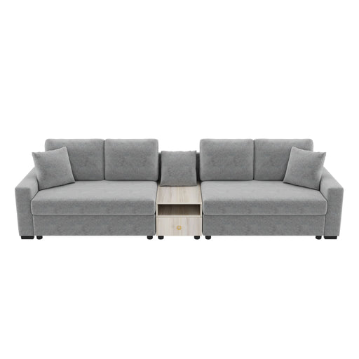 Modular Sofa Couch With Storage Armrest And Center Console - R&R Furniture Gallery (Fountain Valley, CA)