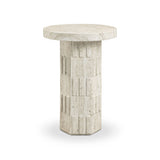 Asta - Concrete Indoor/Outdoor Side Table - Travertine - R&R Furniture Gallery (Fountain Valley, CA)