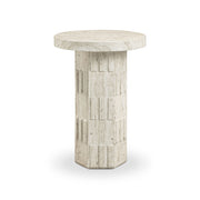 Asta - Concrete Indoor/Outdoor Side Table - Travertine - R&R Furniture Gallery (Fountain Valley, CA)