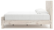 Signature Design by Ashley Lawroy storage bed with built-in drawers and panel headboard, modern bedroom furniture for efficient space use.