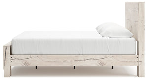 Signature Design by Ashley Lawroy storage bed with built-in drawers and panel headboard, modern bedroom furniture for efficient space use.