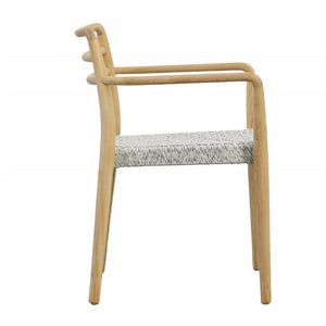 Detta - Outdoor Dining Chair - Natural And White