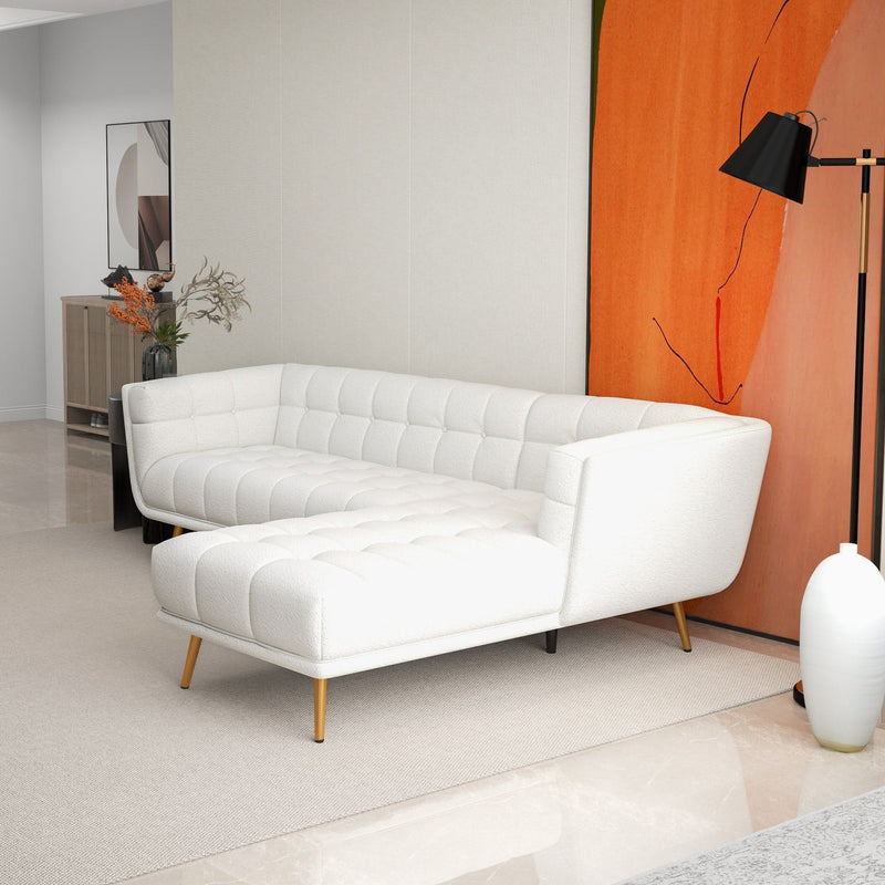 Addison - L Shape Sectional Sofa Tufted - R&R Furniture Gallery (Fountain Valley, CA)