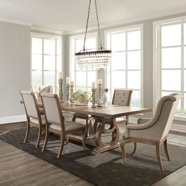 Brockway 7-piece Extension Leaf Dining Set Barley Brown