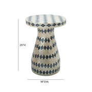 Halio - Checkered Shell Side Table - R&R Furniture Gallery (Fountain Valley, CA)