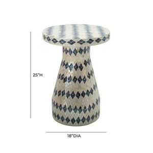 Halio - Checkered Shell Side Table - R&R Furniture Gallery (Fountain Valley, CA)
