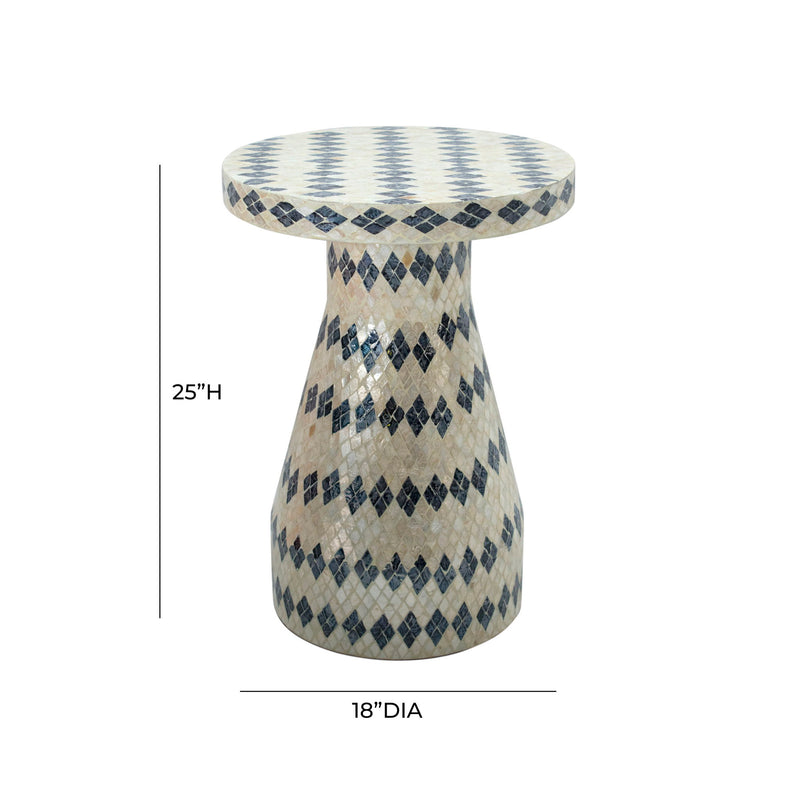 Halio - Checkered Shell Side Table - R&R Furniture Gallery (Fountain Valley, CA)