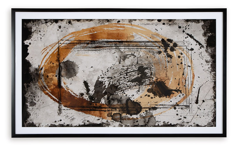 Clefting - Wall Art - Black / Caramel / Tan - R&R Furniture Gallery (Fountain Valley, CA)