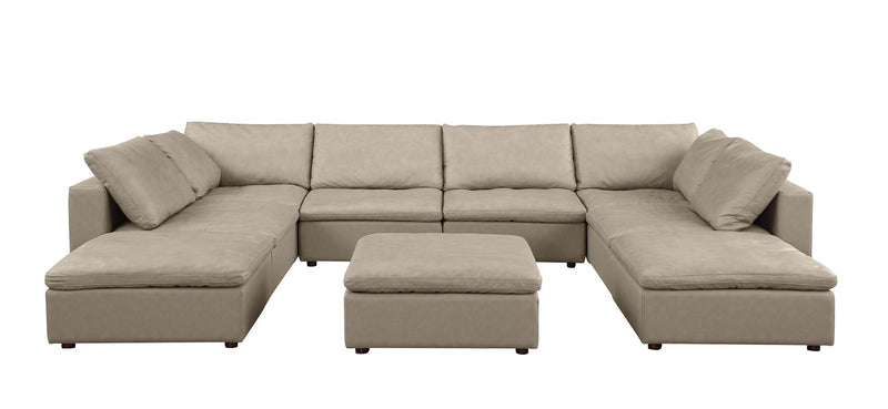 1100 - Top-Grain Italian Leather 9-Piece Sectional With Chaise