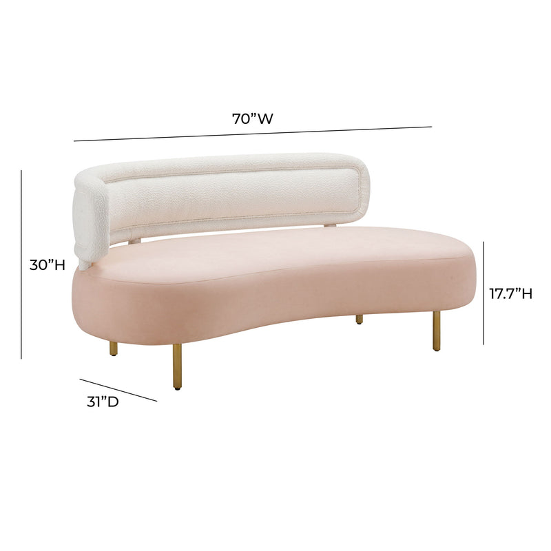 Tischa - Boucle Velvet Sofa - R&R Furniture Gallery (Fountain Valley, CA)