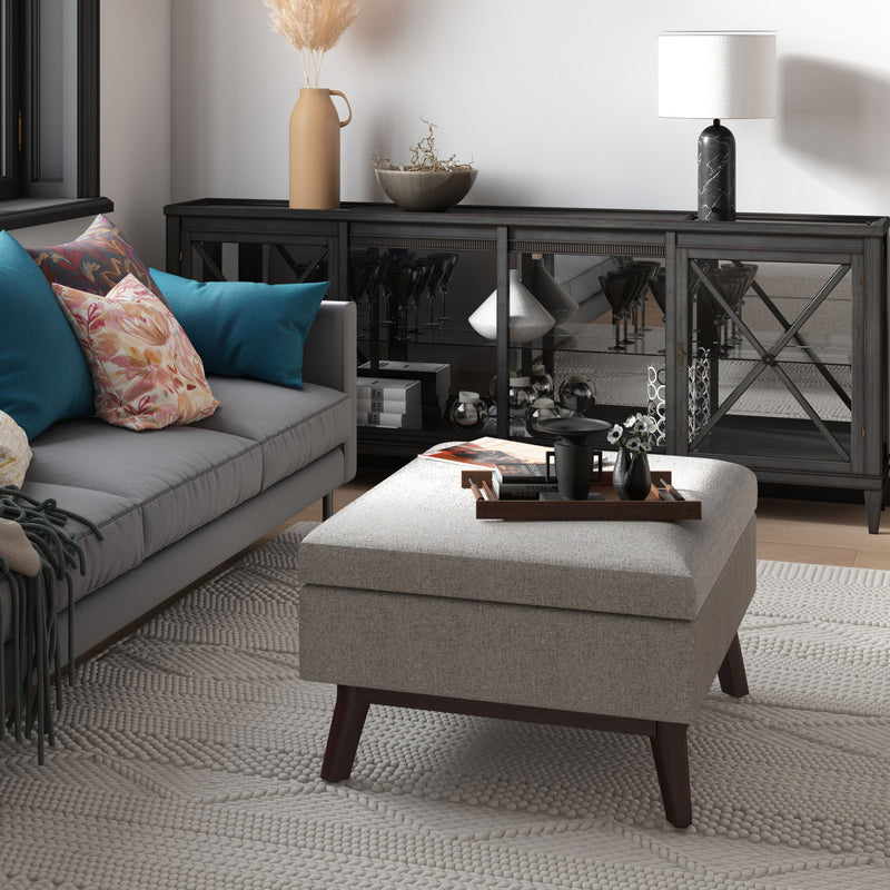 Owen - Upholstered Rectangular Storage Ottoman - R&R Furniture Gallery (Fountain Valley, CA)