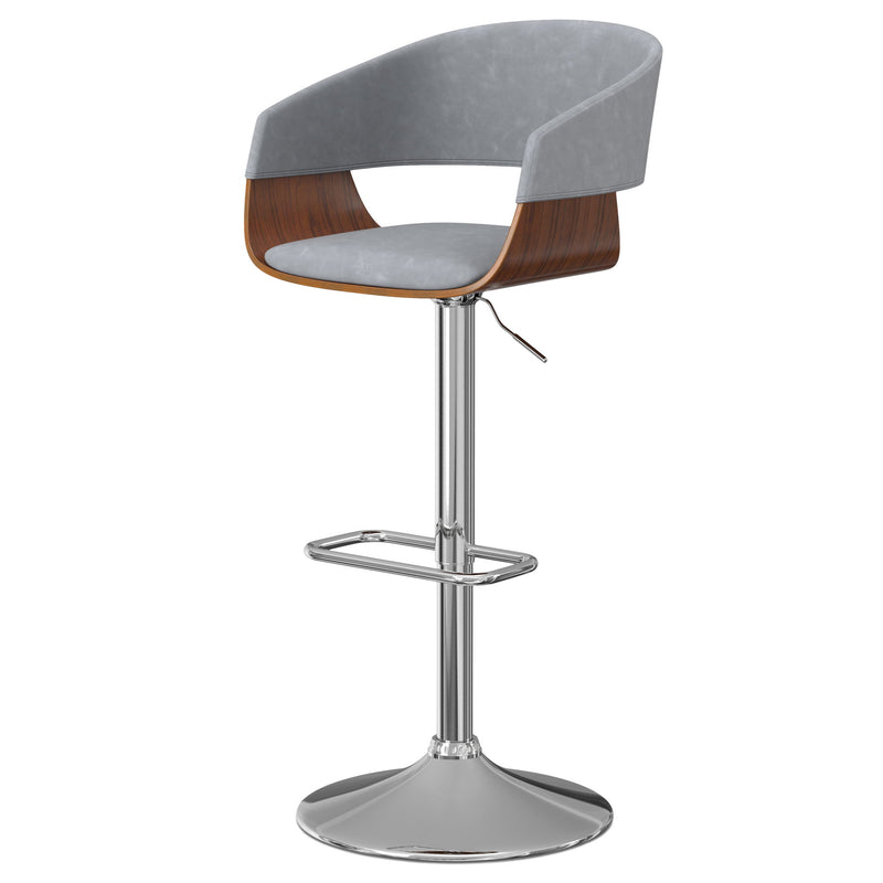 Lowell - Adjustable Swivel Bar Stool - Stone Gray - R&R Furniture Gallery (Fountain Valley, CA)