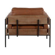 Lumi Source Kari farmhouse design accent chair with wooden legs and upholstered seat in a cozy, rustic style.