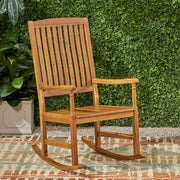 Muse - Outdoor Acacia Rocking Chair With Slat Design - Teak - R&R Furniture Gallery (Fountain Valley, CA)