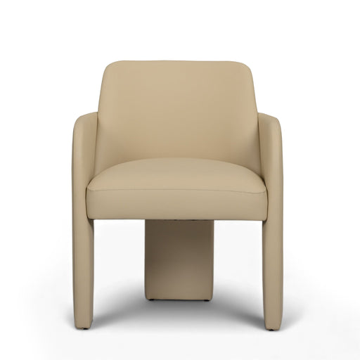 Leo - Performance Vegan Leather Dining Chair - Taupe - R&R Furniture Gallery (Fountain Valley, CA)